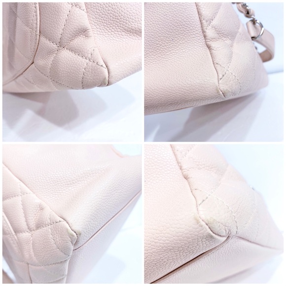 Chanel Blush Pink Quilted Caviar Leather Grand Shopping Tote - Picture 12 of 15